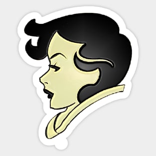 Female face in profile Sticker